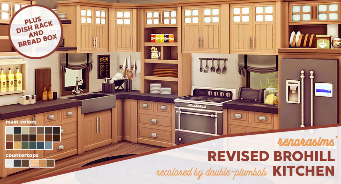 Sims 4 renorasims revised brohill kitchen recolor 20