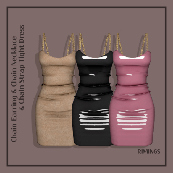 Chain Earring Necklace Chain Strap Tight