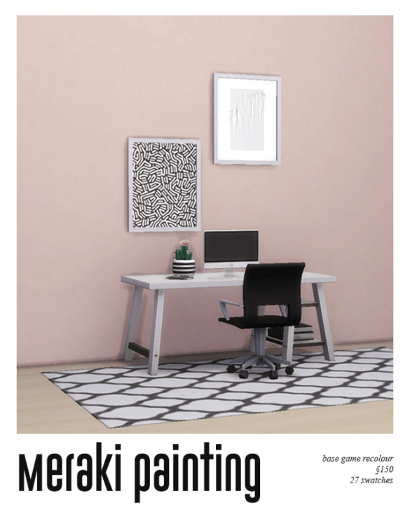 Sims 4 rosebuding meraki painting