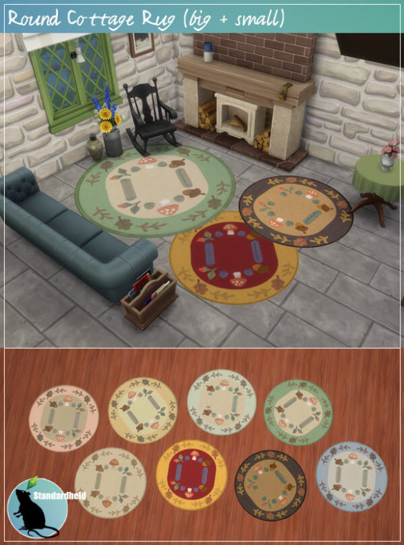 Sims 4 Round Cottage Rug by Standardheld