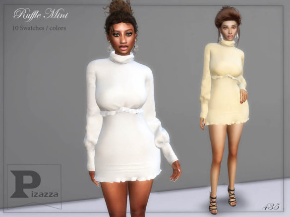 Sims 4 Ruffle Mini by pizazz at TSR