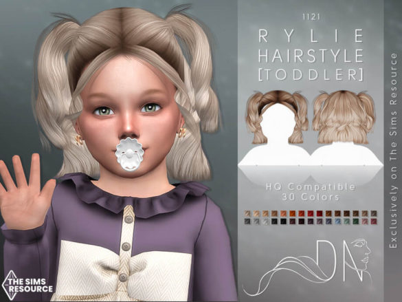 Rylie Hairstyle [Toddler] by DarkNighTt - Best Sims Mods