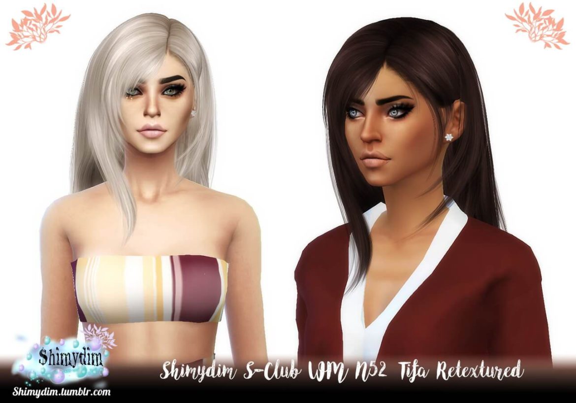 S-Club WM N52 Tifa Hair Retexture by Shimydim Sims