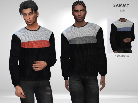 Sims 4 Sammy Top by Puresim - Best Sims Mods