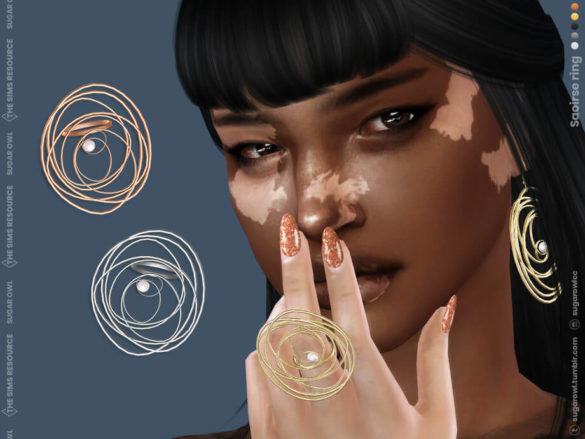 Sims 4 Saoirse rings by sugar owl