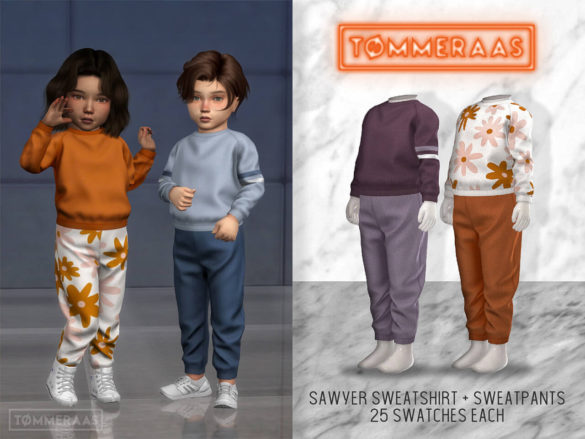 Sims 4 Sawyer Sweatshirt Sweatpants