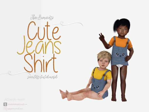 Sims 4 scarlett bulckowisk cute jeans shirt