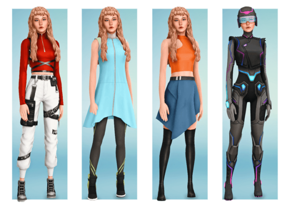 sci fi blonde girl lookbook
