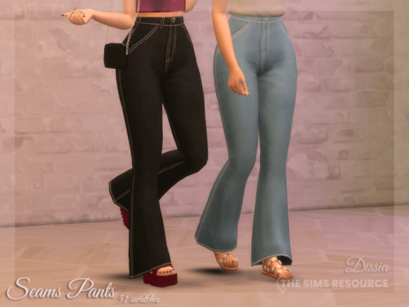 Sims 4 seams pants 51 swatches base game
