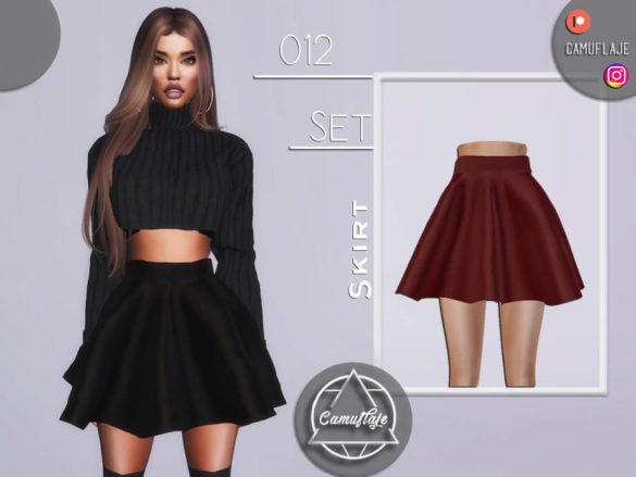 Sims 4 SET 012 – Skirt by Camuflaje at TSR