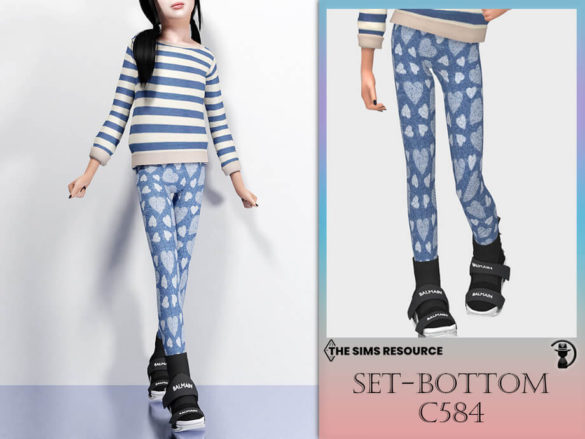 Sims 4 Set-Bottom C584 by turksimmer