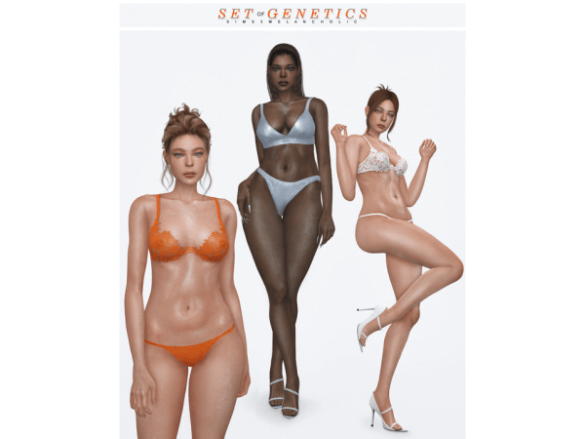 Sims 4 Set of genetics by sims3melancholic