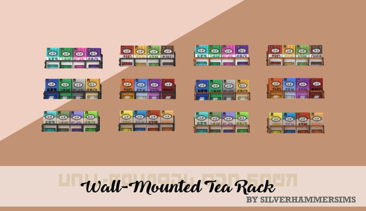 Sims 4 silverhammer wall tea rack