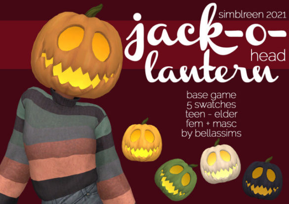 Sims 4 Simblreen 2021 – Jack O Lantern Head