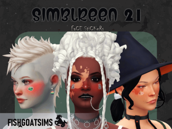 Sims 4 simblreen 21 face stickers