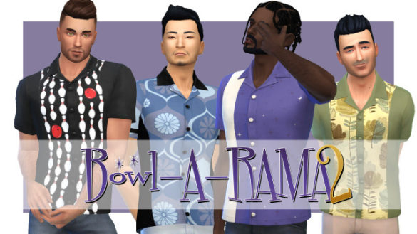 Sims 4 Simblreen #4: Bowl-a-Rama Shirts v.2