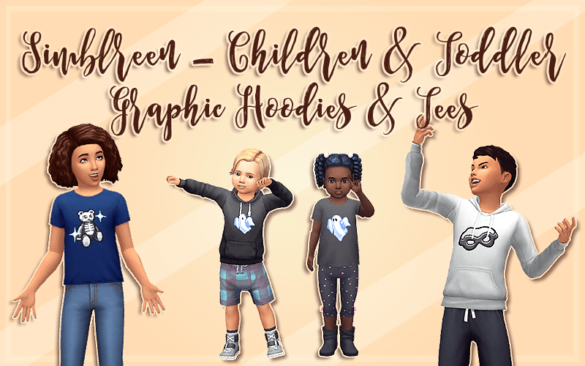 Sims 4 simblreen children toddler graphic hoodies