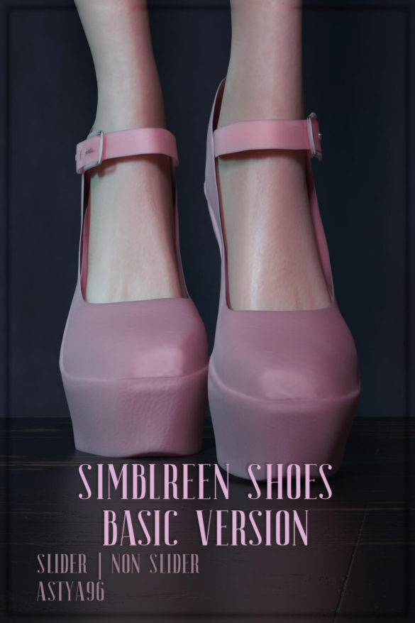 Sims 4 Simblreen Shoes 01 Basic Version by Astya96