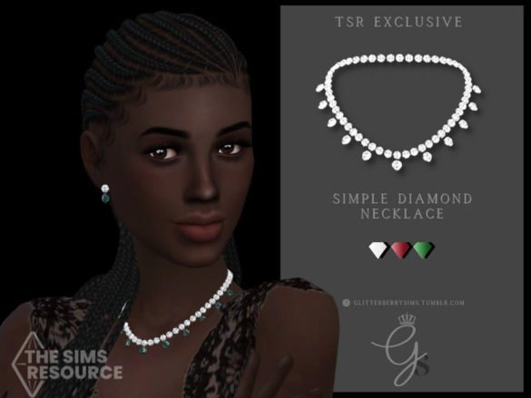 Simple Diamond Necklace by Glitterberryfly