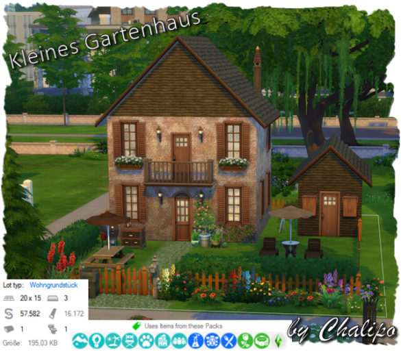 Sims 4 Small garden shed by Chalipo by All 4 Sims