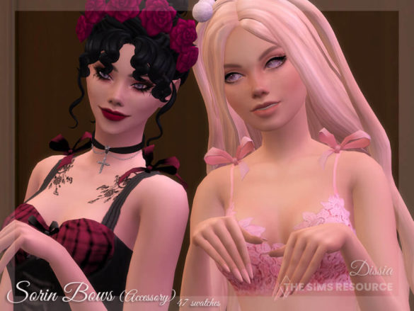 Sims 4 Sorin Bows by Dissia at TSR