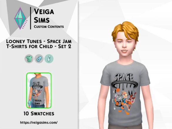 Space Jam T-Shirts for Child – Set 2