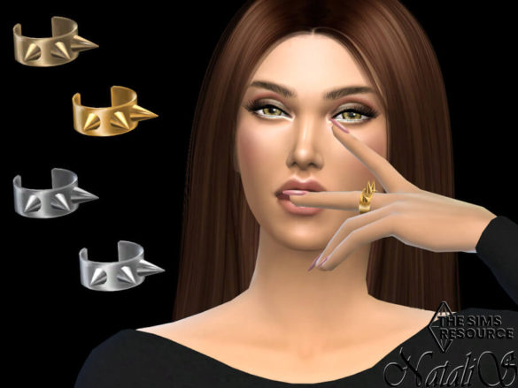 Sims 4 Spiked open ring by NataliS
