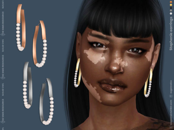 Sims 4 Stephenie earrings by sugar owl