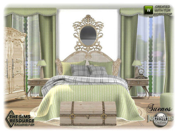 Sims 4 Suenos bedroom by jomsims