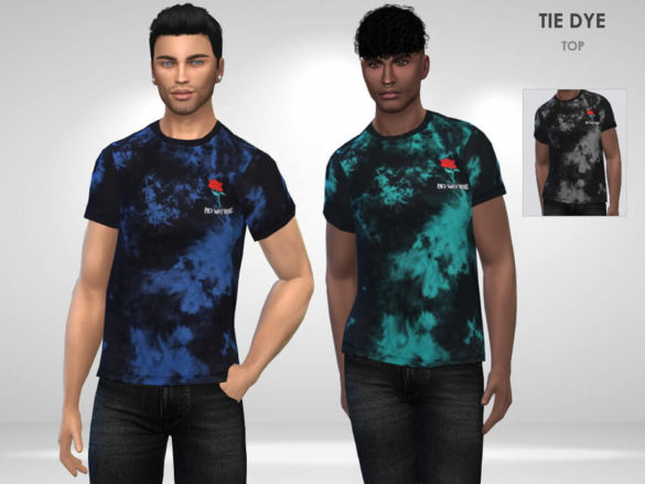 Sims 4 Tie Dye Top by Puresim