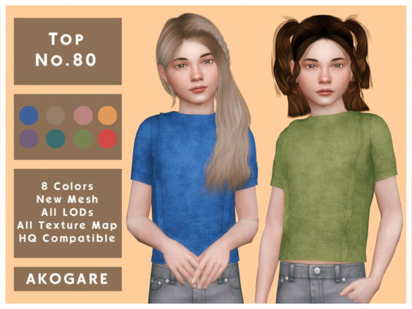 Sims 4 Top No.80 by Akogare