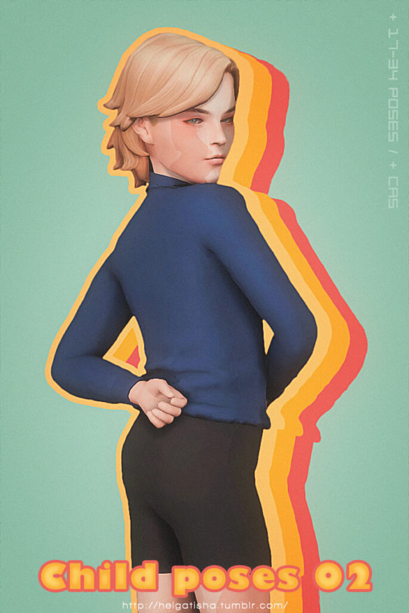 Sims 4 ts4 child poses 02 pose pack cas download