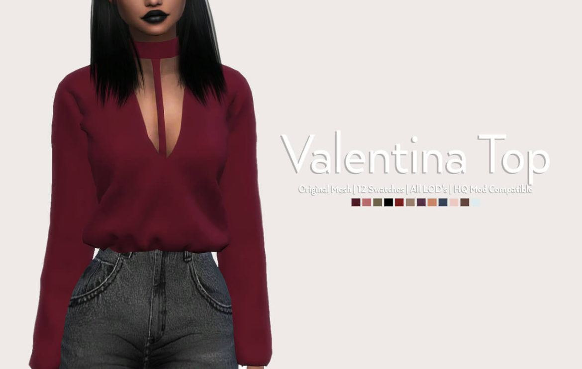 Sims 4 Valentina Top