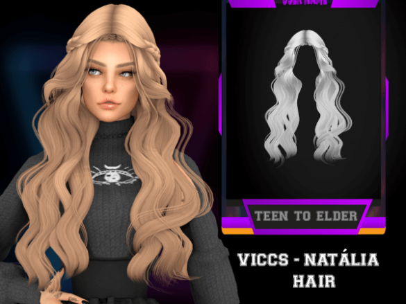 Sims 4 viccs_natalia hair (teen to elder)