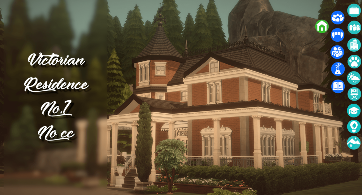 Sims 4 victorian residence no 1 no cc full furnished