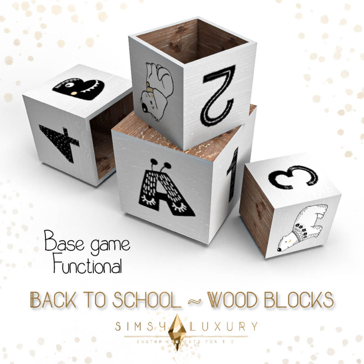 Sims 4 Wood Blocks by Sims4 Luxury