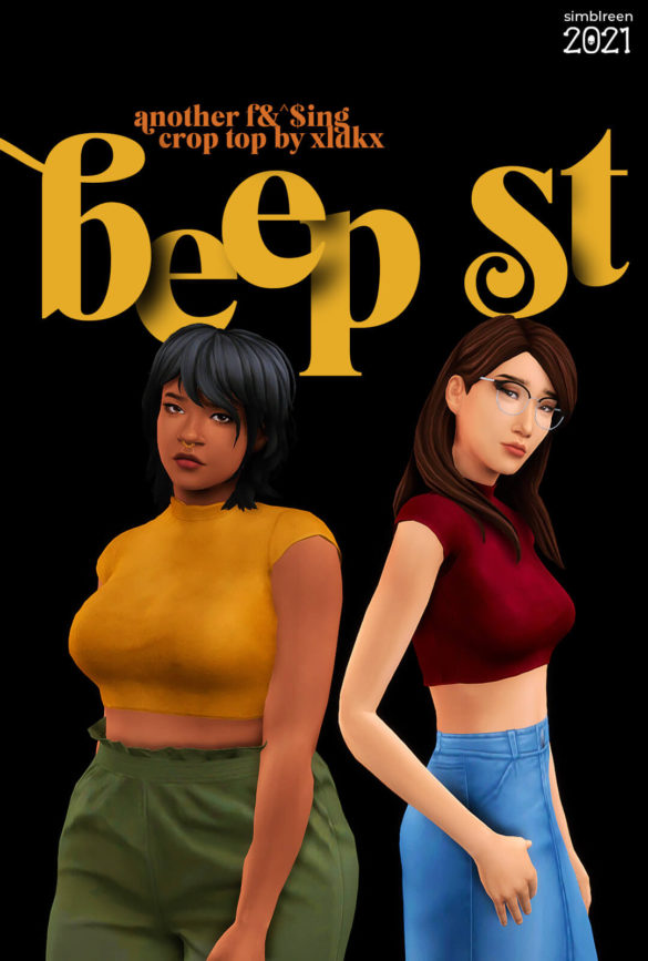 Sims 4 xldkx cc beep street crop top a simblreen 2021