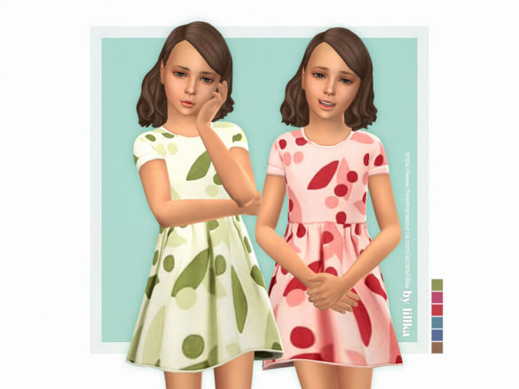 Sims 4 Zala Dress by lillka