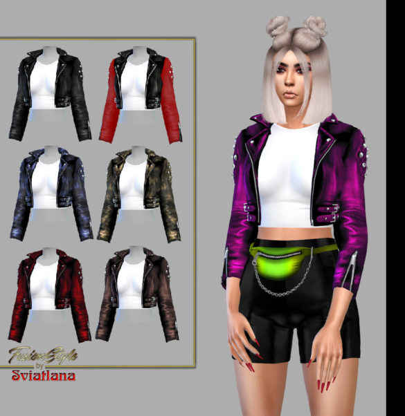 Sims 4 1 jacket with a short t shirt