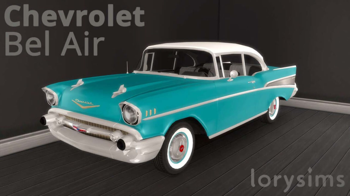 Sims 4 1957 Chevrolet Bel Air by LorySims