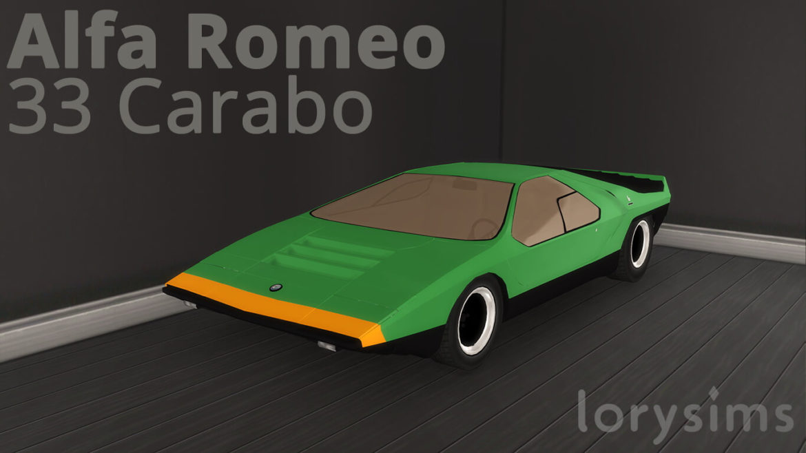 Sims 4 1968 Alfa Romeo 33 Carabo at LorySims