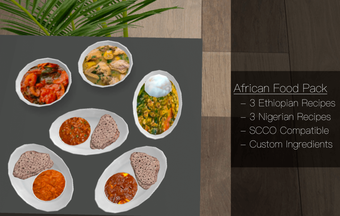 Sims 4 African Food Recipe Pack *With Cookbook!*