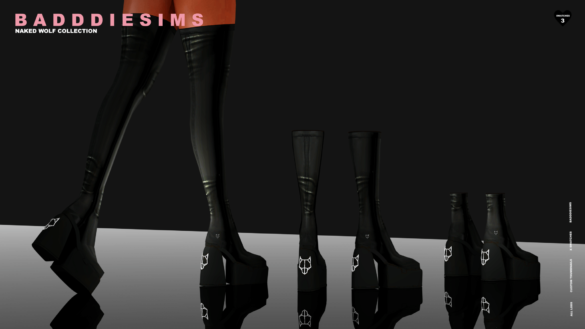 Sims 4 badddiesims naked wolf boots collection