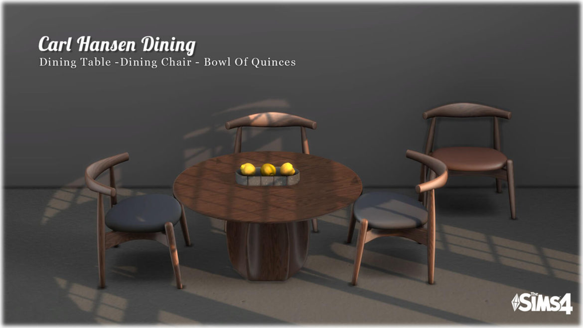 Sims 4 Carl Hansen Dining at Leo Sims