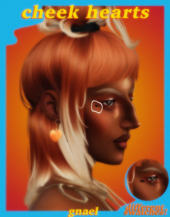 Sims 4 cheek hearts base game compatible
