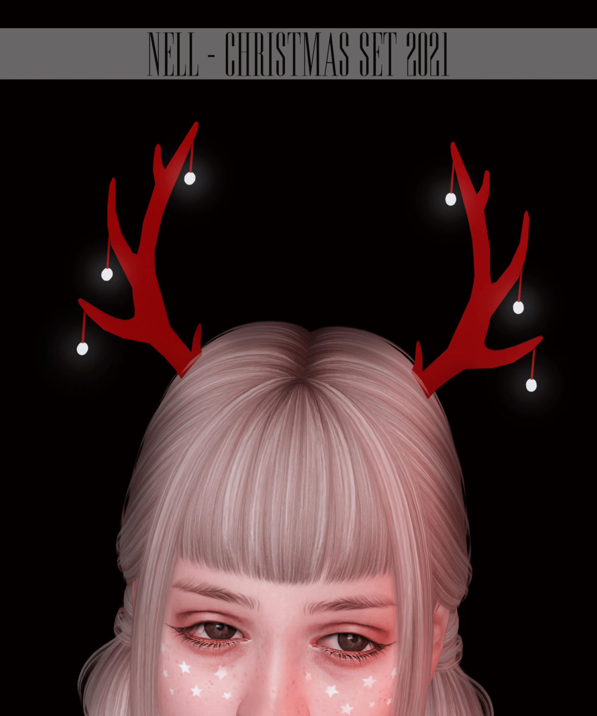 Sims 4 christmas set 2021 deer horns hq