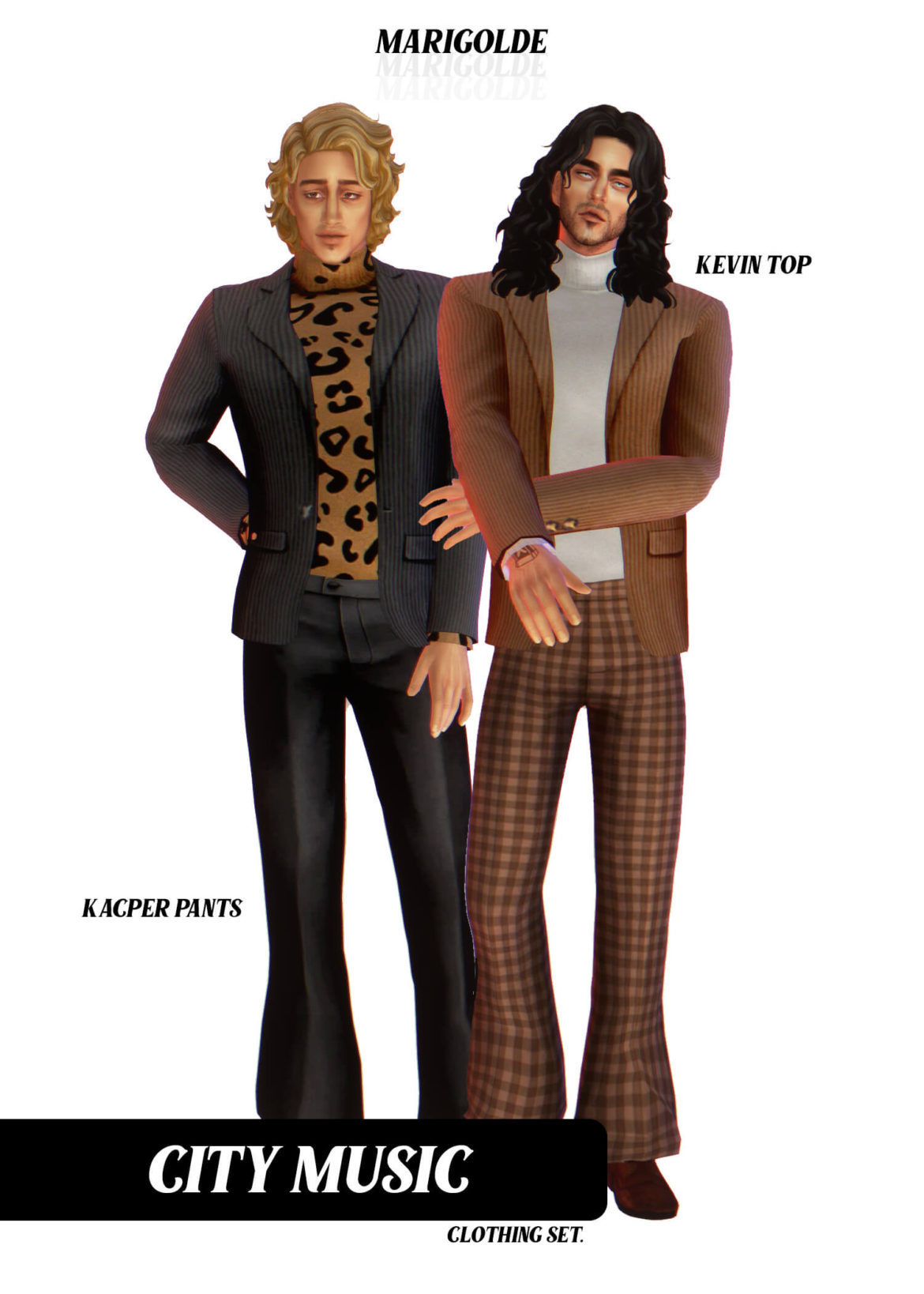 Sims 4 city music a male clothing set