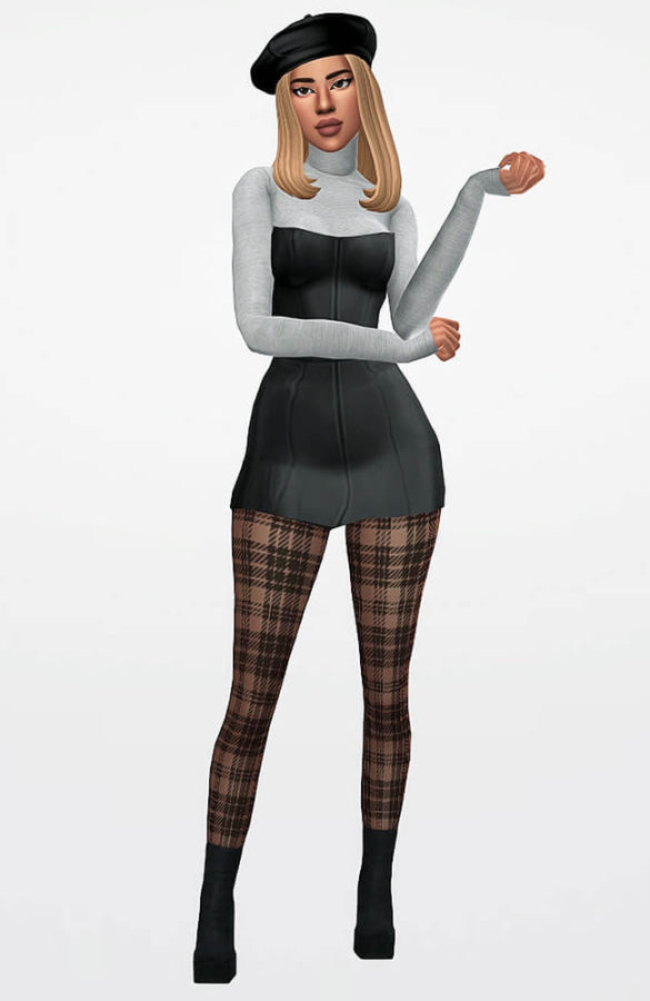 Sims 4 cold weather fits styled by bambi beret hair