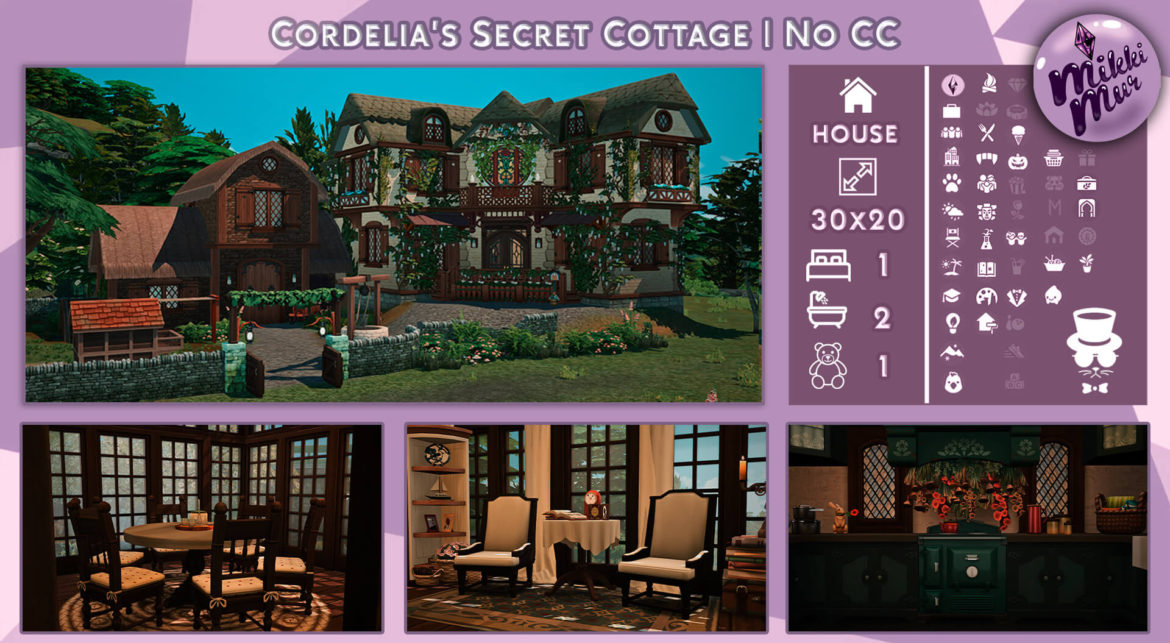 Sims 4 cordelias secret cottage sims 4 build