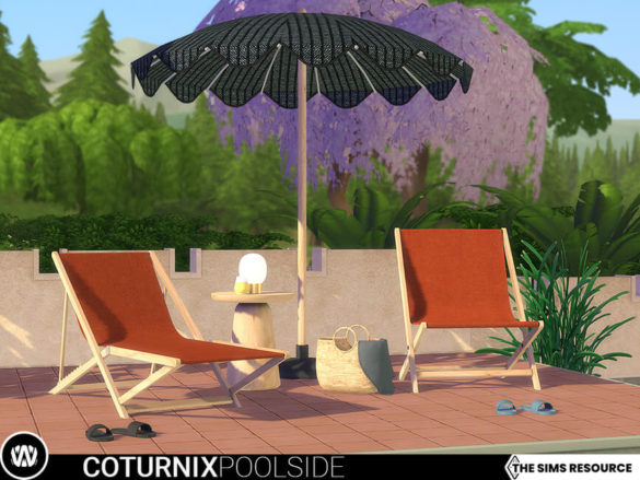 Sims 4 Coturnix Poolside by wondymoon